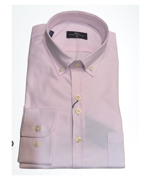 Chemise homme manches longues rose