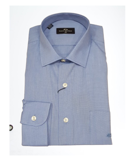 Chemise bleue homme manches longues