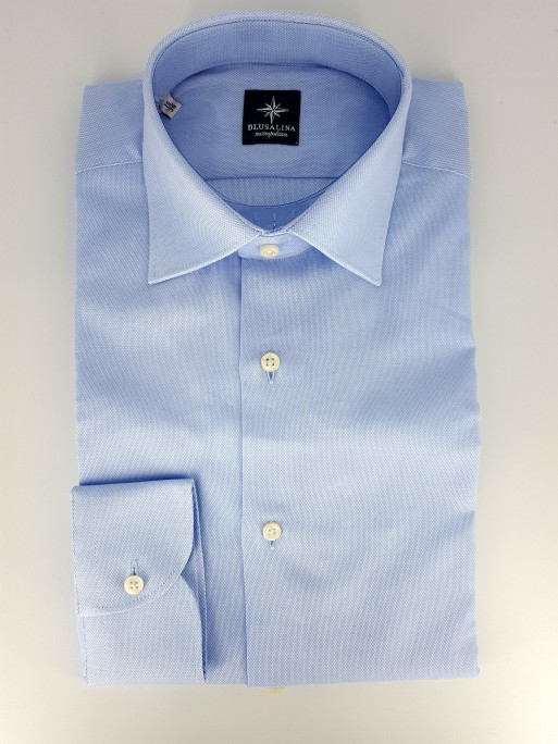 Chemise manches longues bleu ciel homme