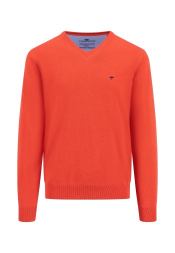 Pull col V homme