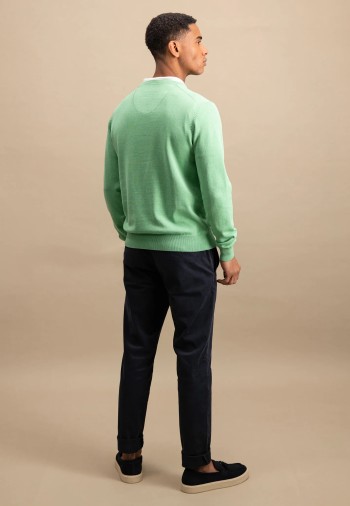 Pull homme col V en coton-FYNCH-HATTON