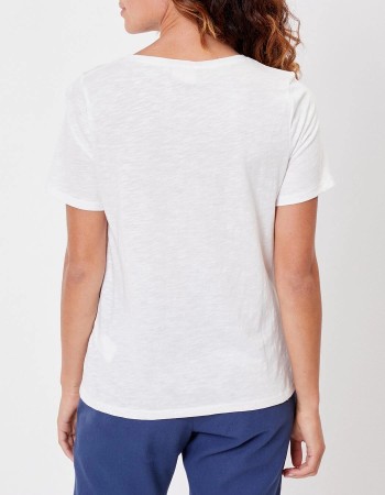 Tee-shirt femme coton flammé bio SOLIANE-LA FIANCEE