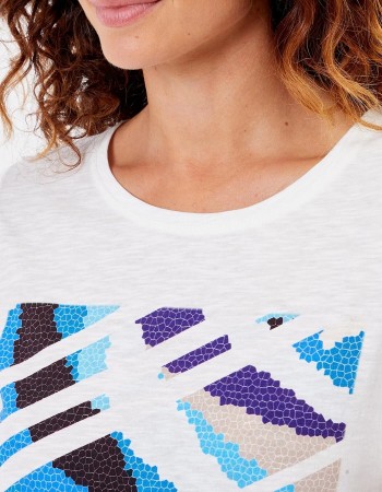 Tee-shirt femme coton flammé bio SOLIANE-LA FIANCEE