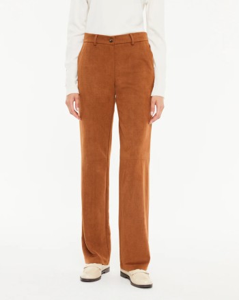 Pantalon femme effet daim de Paz Torras