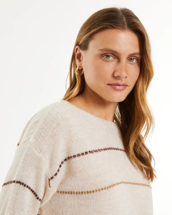 Encolure bateau du pull femme