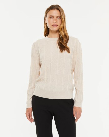 Pull femme maille fantaisie