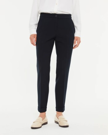 Pantalon femme droit marine