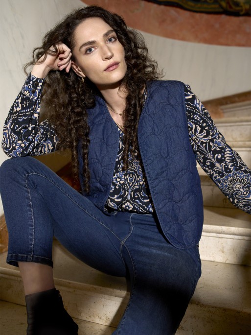 Veste denim matelassée Veste denim matelassée