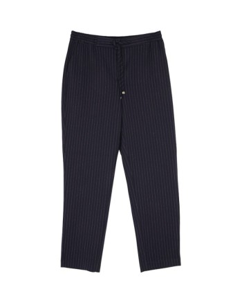 Pantalon rayé élastiqué