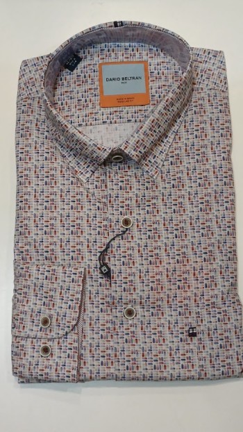 Chemise homme à petits motifs