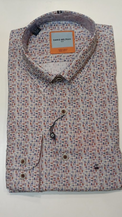 Chemise homme à petits motifs