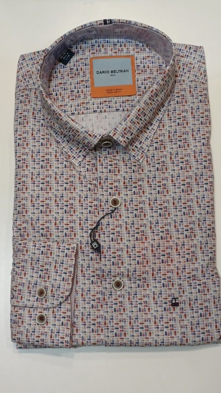 Chemise homme à petits motifs