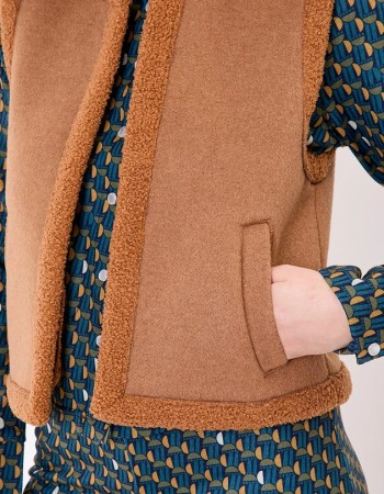 Gilet sans manches laine doublée-LA FIANCEE