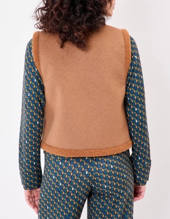 Gilet sans manches laine doublée-LA FIANCEE