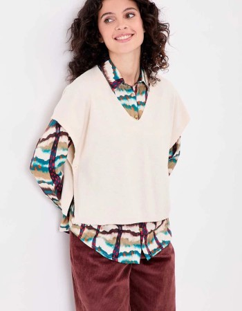 Pull sans manches femme