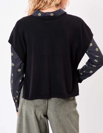 Dos du pull noir
