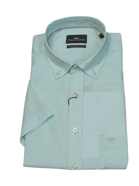 Chemise homme manches courtes vert menthe-FYNCH-HATTON