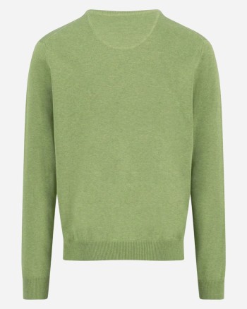 Dos pull coton vert