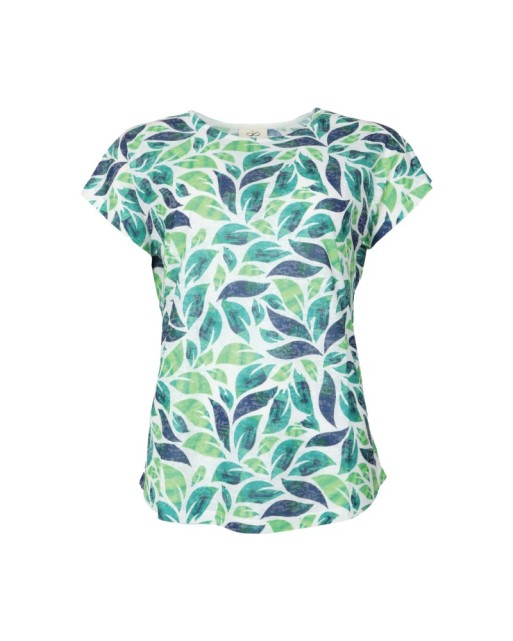 Tee-shirt femme imprimé feuillages