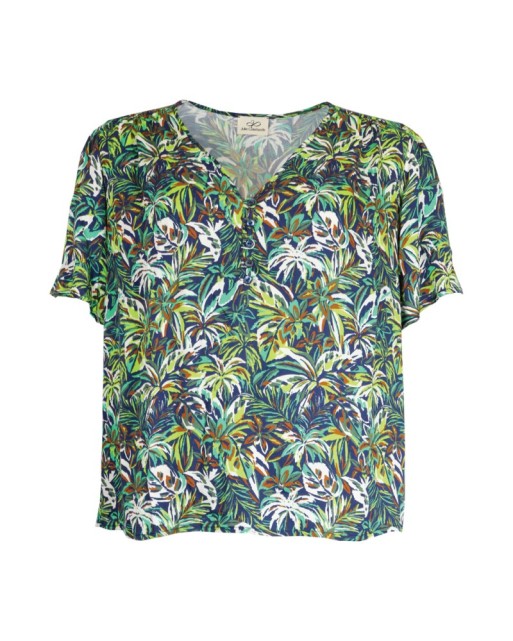 Chemise femme imprimé feuillage