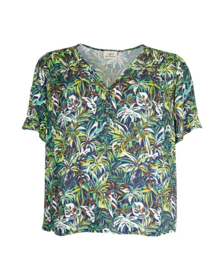 Chemise femme imprimé feuillage