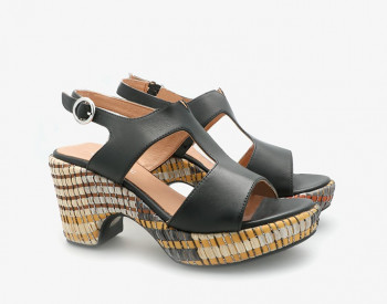 Sandales cuir noir