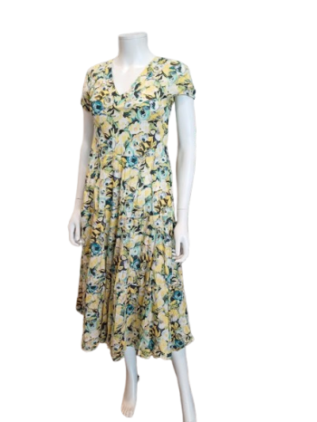 Robe mi-longue imprimée