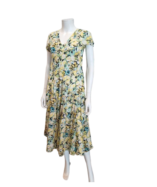 Robe mi-longue imprimée