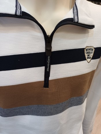 Encolure col polo zippée
