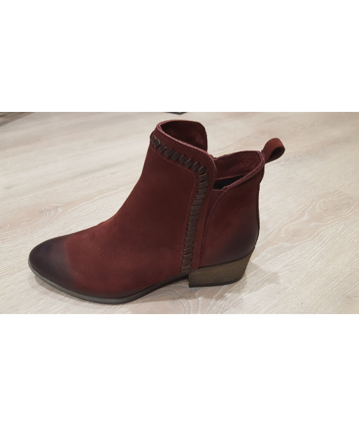 Bottines bordeaux femme