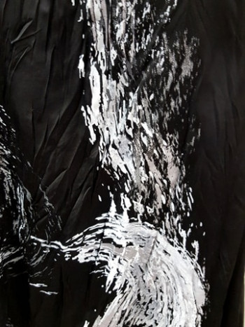 Robe noire imprimé gris argent-MALOKA