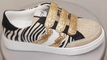 Sneakers zébrées femme