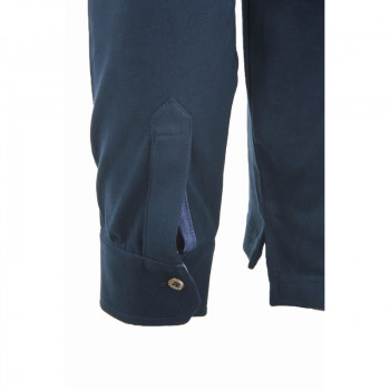 Polo homme manches longues bleu marine