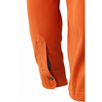 Polo homme manches longues orange