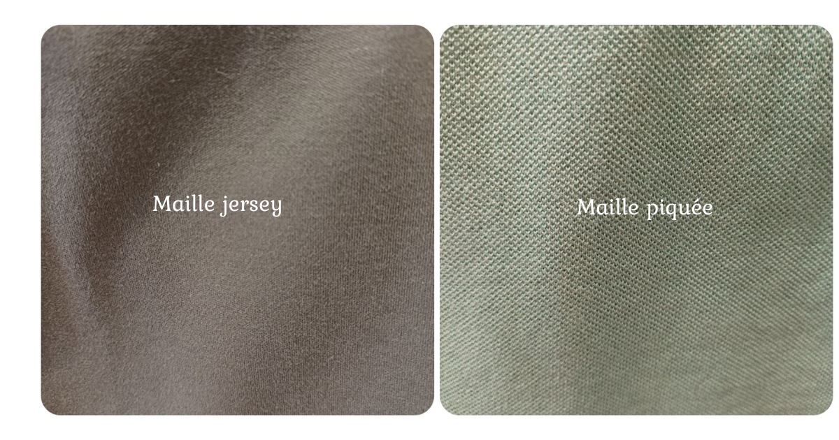 Maille jersey et piquée